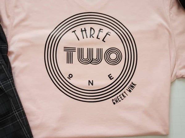 Locals Tee. Florida 321 Area Code T-shirt. Cotton pale pink Tee. - The Cheeky Wink