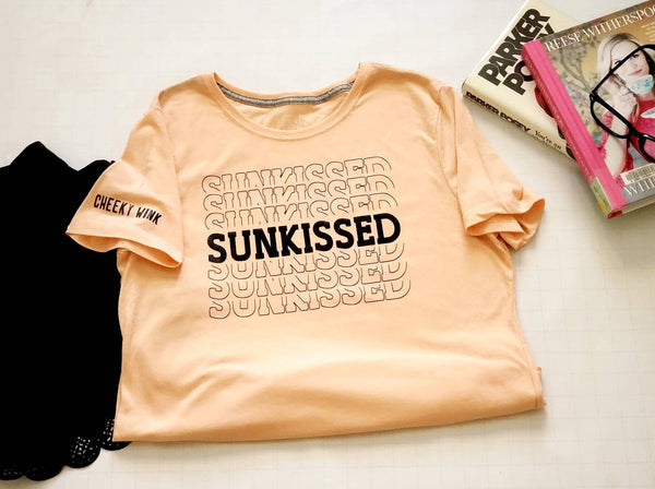 Sunkissed, Womens Cotton Tee. - The Cheeky Wink