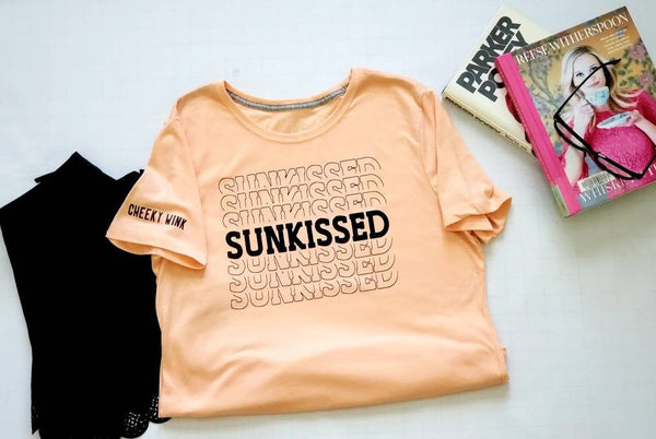 Sunkissed, Womens Cotton Tee. - The Cheeky Wink