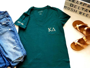 Sorority apparel. Womens Greek Tees. Kappa Delta. Cotton T-shirt. - The Cheeky Wink