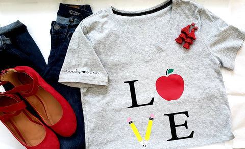 Ladies LOVE Teacher Appreciation Tee. Gifts. - The Cheeky Wink