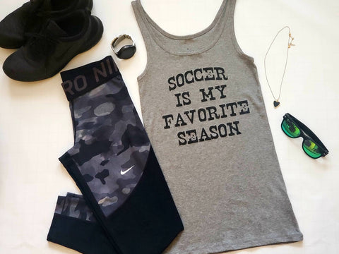 Soccer is My Favorite Season T-Shirt. Ladies, Cotton Tees. - The Cheeky Wink