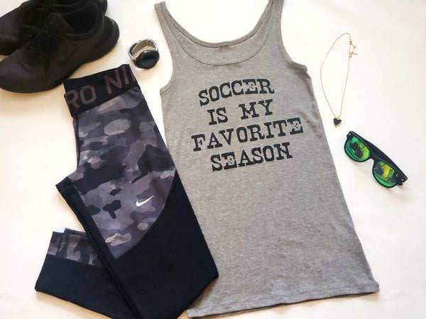 Soccer is My Favorite Season T-Shirt. Ladies, Cotton Tees. - The Cheeky Wink