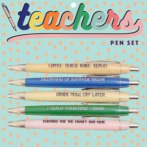 Teachers Pen Set. Funny Novelty Ballpoint Pen Set. Gifts. - The Cheeky Wink