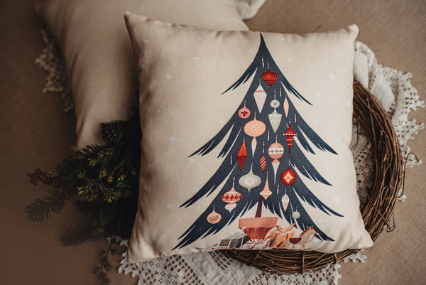 Nordic Christmas Tree Throw Pillow Cover | Christmas tree | Christmas Gifts | Room Decor | Mom Gift | Aaesthetic Room Decor | Room Decor by UniikPillows