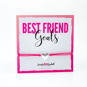 Best Friend Goals Inspirational Carded Sliding Knot Bracelet - The Cheeky Wink