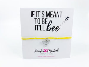 If It's Meant To Be Inspirational Carded Sliding Knot Bracelet - The Cheeky Wink