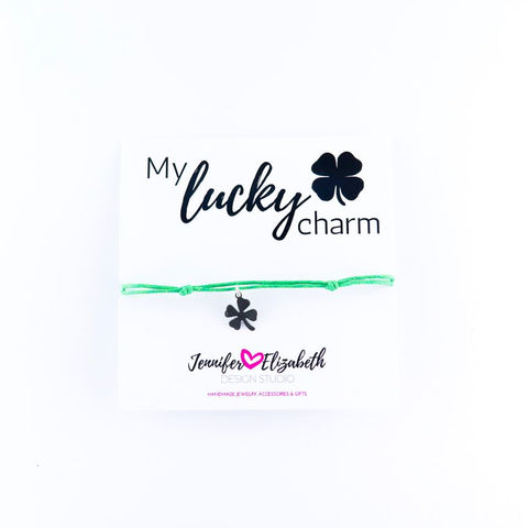 Lucky Charm Inspirational Carded Sliding Knot Bracelet - The Cheeky Wink