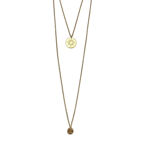 Layered North Star Bullet Necklace by SLATE + SALT