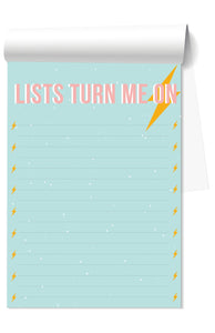 Lists Turn Me On Notepad. Stationary Set. - The Cheeky Wink