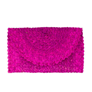 LIZZIE GRASS CLUTCH - AZALEA PINK by POPPY + SAGE