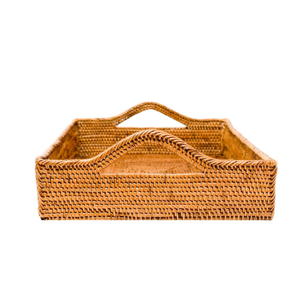 Rattan Tray with Handles by POPPY + SAGE